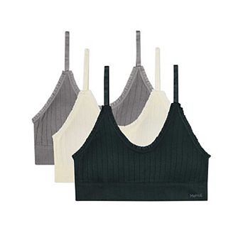 Women's 3 Pair Pack Seamless Ruffle Trim Bra