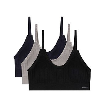 Women's 3 Pair Pack Seamless Ruffle Trim Bra