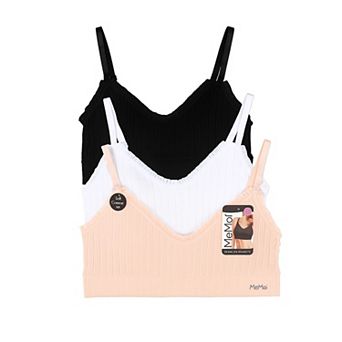 Women's 3 Pair Pack Seamless Ruffle Trim Bra