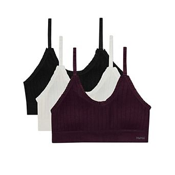Women's 3 Pair Pack Seamless Ruffle Trim Bra