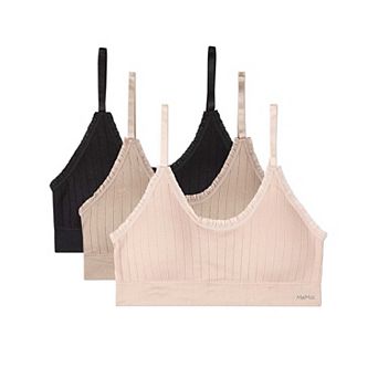 Women's 3 Pair Pack Seamless Ruffle Trim Bra