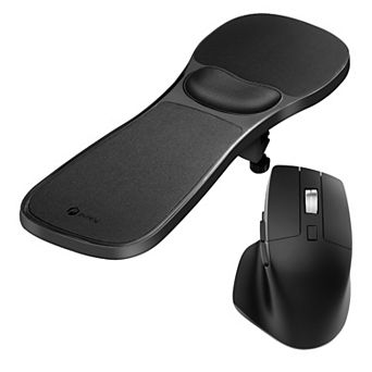 Purely E5920 Wireless Computer Mouse and Ergonomic Arm Rest Pad Bundle, Black