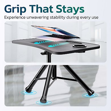 Purely S90 Portable Laptop/Projector Floor Stand Standing Desk Tripod, Black