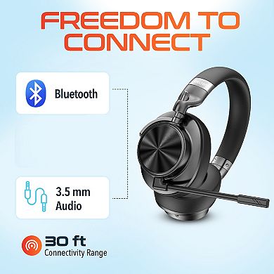 Delton M320 Wireless Hi-Fi Sound Active Noise Cancelling Bluetooth Headphones/Headset, Black