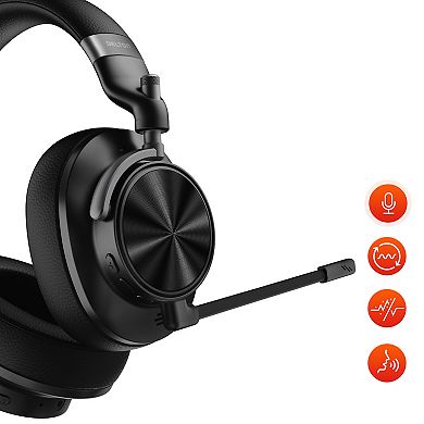 Delton E450 Wireless Ergonomic Keyboard and Bluetooth Computer Headphone/Headset Bundle, Black