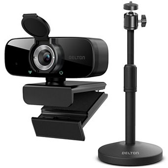 Delton C24 1080p Webcam and Stand Bundle, Black