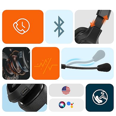 Delton 20X Wireless/Wired Computer Headset with Microphone (2-Pack), Black