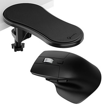 Delton E5620 Computer Wireless Mouse & Ergonomic Arm Rest Bundle, Black