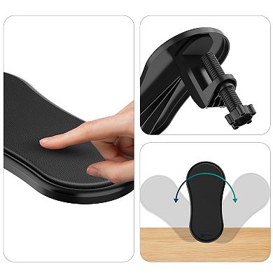 Delton E5620 Computer Wireless Mouse & Ergonomic Arm Rest Bundle, Black