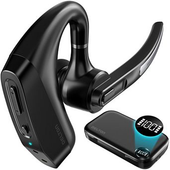 Delton K130 Noise Canceling Wireless Bluetooth Headset & Charging Case, MS Teams, Black