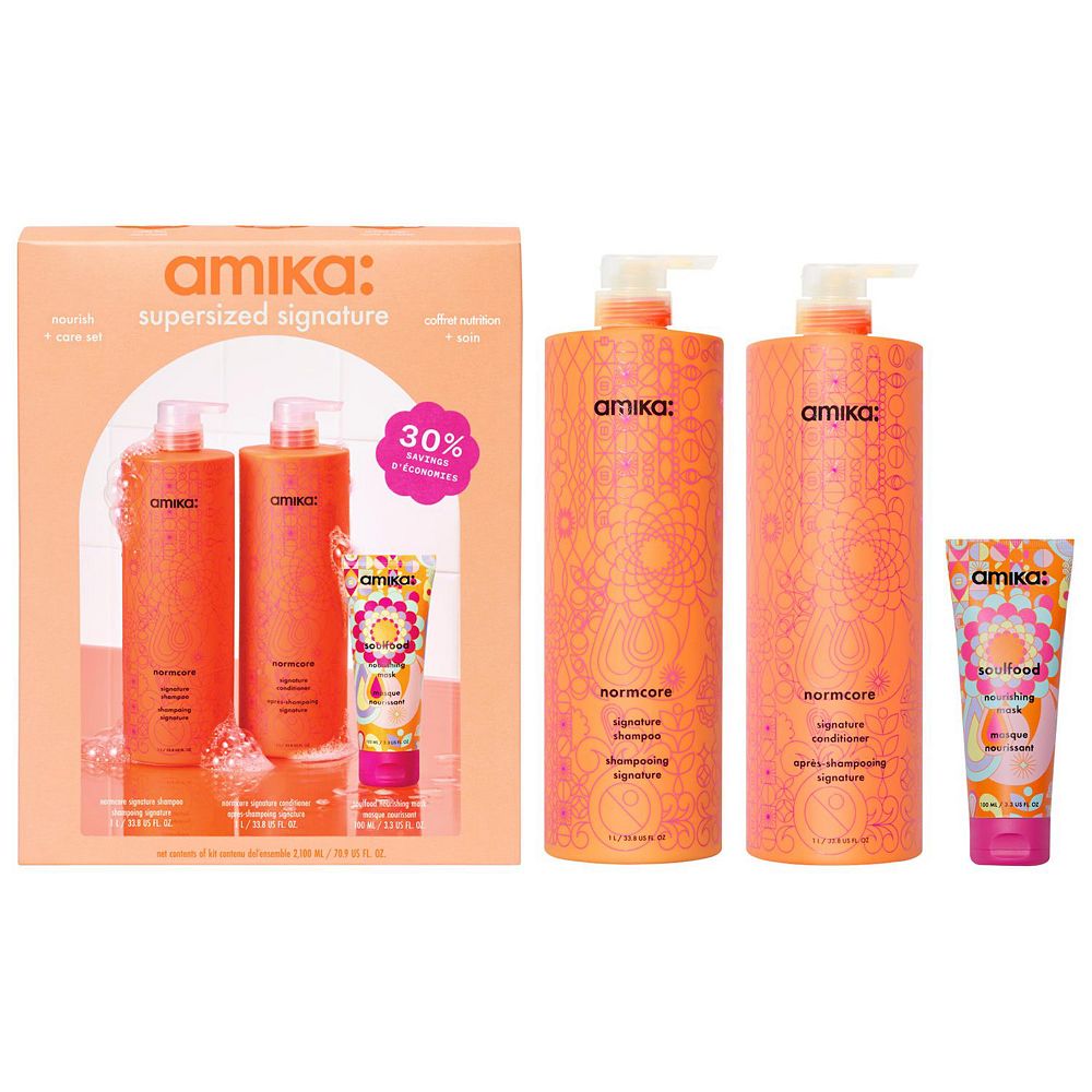 amika Supersized Jumbo Normcore Shampoo & Conditioner Hair Gift Set