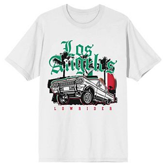 Men's Trevco Graphic T-Shirt with Los Angeles Car Silhouette & Palm Trees Design