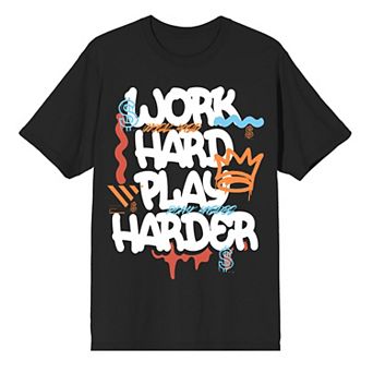 Men's Trevco Work Hard Play Harder Graphic Tee