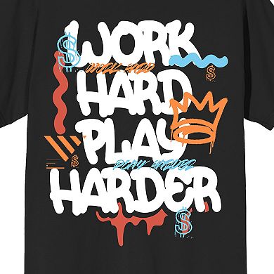 Men's Trevco Work Hard Play Harder Graphic Tee