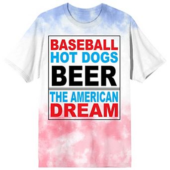 Men's Bioworld American Dream Baseball Hot Dogs Beer Graphic Tee