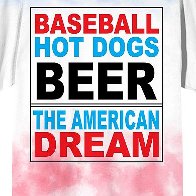 Men's Bioworld American Dream Baseball Hot Dogs Beer Graphic Tee
