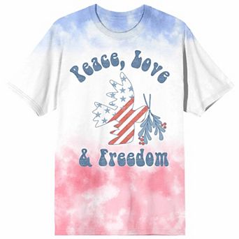 Men's Bioworld Peace Love & Freedom Eagle Graphic Tee