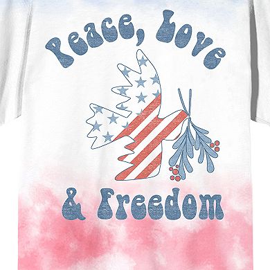 Men's Bioworld Peace Love & Freedom Eagle Graphic Tee