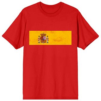 Men's Bioworld Spain Flag Graphic Tee