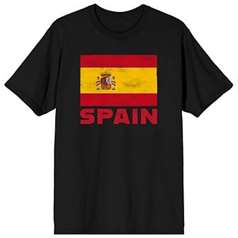 Men's Bioworld Spain Flag Graphic Tee