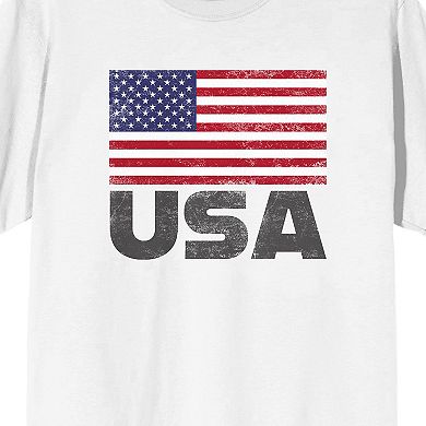Men's Bioworld Distressed American Flag & USA Graphic Tee
