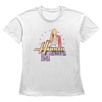 Juniors' Disney’s Hannah Montana Logo Graphic Tee