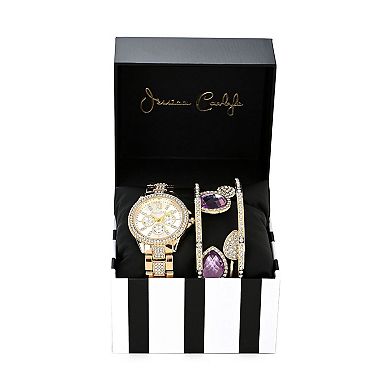 Jessica Carlyle Women's Bracelet Watch & 4-Bracelet Set