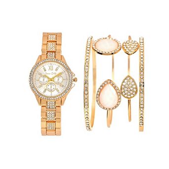 Jessica Carlyle Women's Bracelet Watch & 4-Bracelet Set