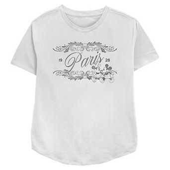Women's Disney&rsquo;s Mickey Mouse Paris 1928 Short Sleeve Relaxed Fit Graphic Tee