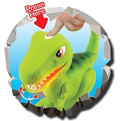 Kiddieland Light N' Sound Roar N' Go T-Rex Dinosaur Action Figure Toy