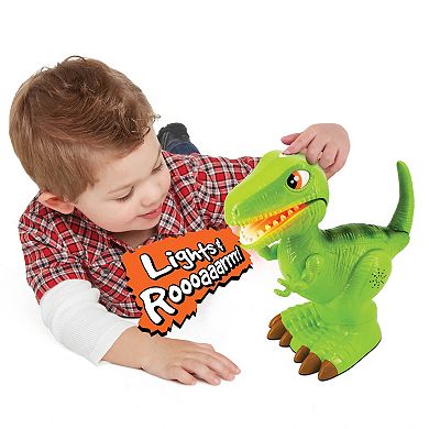 Kiddieland Light N' Sound Roar N' Go T-Rex Dinosaur Action Figure Toy