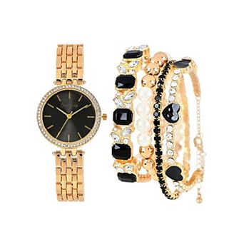 Jessica Carlyle Women's Bracelet Watch & 4-Bracelet Set - A1300G-22-G27