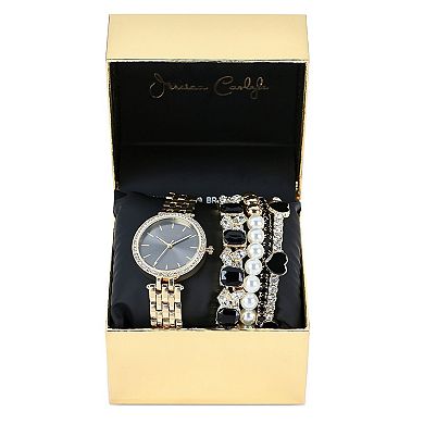 Jessica Carlyle Women's Bracelet Watch & 4-Bracelet Set - A1300G-22-G27