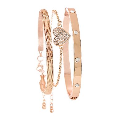 Jessica Carlyle Women's Bracelet Watch & 3-Bracelet Set - A2056R-22-E29