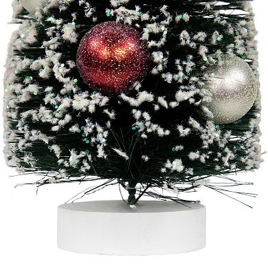 Northlight 9-Inch Frosted Sisal Pine Artificial Tree Christmas Table Decor