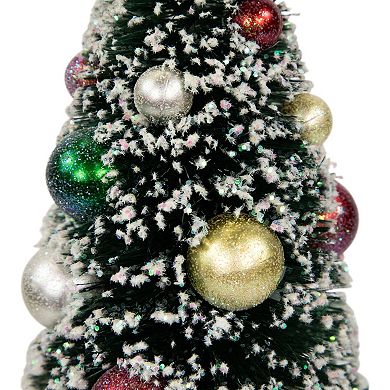 Northlight 9-Inch Frosted Sisal Pine Artificial Tree Christmas Table Decor