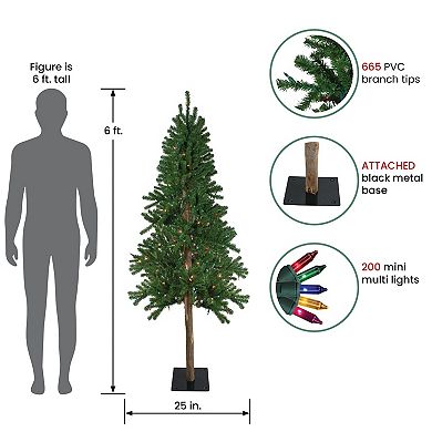 Northlight 6-ft. Pre-Lit Medium Alpine Artificial Christmas Tree