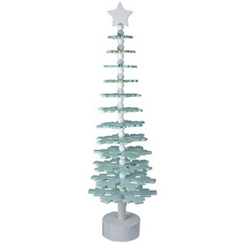 Northlight 23 inch Bead & Snowflake Cutout Christmas Tree Decoration with Star Topper