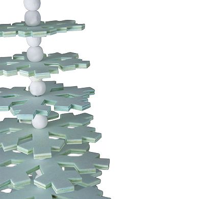 Northlight 23 inch Bead & Snowflake Cutout Christmas Tree Decoration with Star Topper