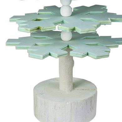 Northlight 23 inch Bead & Snowflake Cutout Christmas Tree Decoration with Star Topper