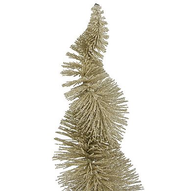 Northlight 14-Inch Glittered Spiral Sisal Christmas Tree Decor