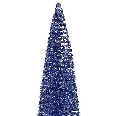 Northlight Glitter Bottle Brush Sisal Christmas Tree Floor Decor