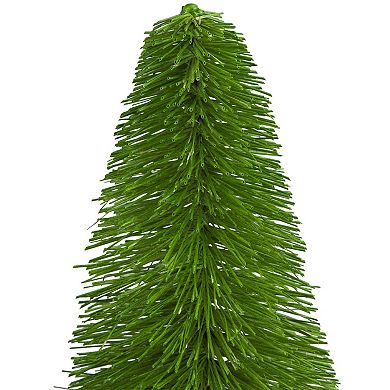 Northlight 11-Inch Bottle Brush Pine Artificial Christmas Tree Decor