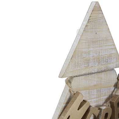 Northlight Wooden Tree "Merry & Bright" Christmas Decoration