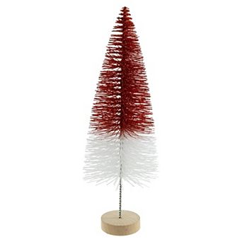 Northlight 12-Inch Glittered Bottlebrush Christmas Tree Table Decor