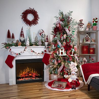 Northlight 12-Inch Glittered Bottlebrush Christmas Tree Table Decor