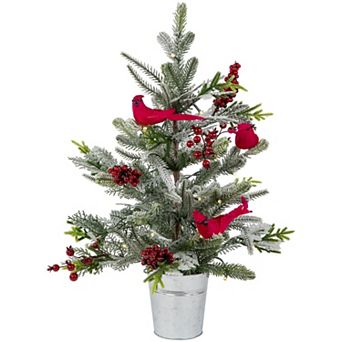 Northlight Pre-Lit LED 2-ft. Frosted Mixed Pine Artificial Potted Christmas Tree
