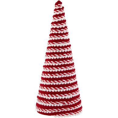 Northlight Candy Cane Swirled Christmas Cone Tree Table Decor