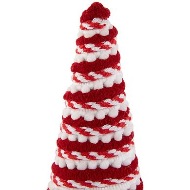 Northlight Candy Cane Swirled Christmas Cone Tree Table Decor