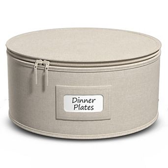 Sorbus Dinner Plates Storage Container with Lid with Felt Protectors 12" x 6.25"